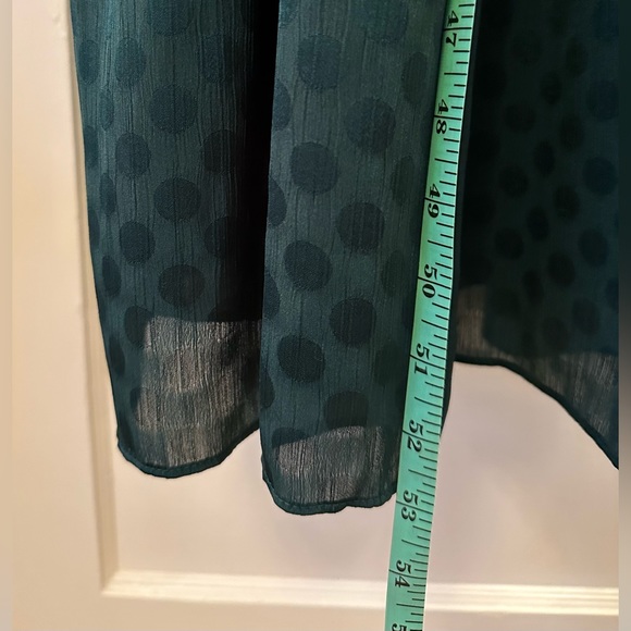 Emerald Green Polka Dot and Lace Maxi Dress by Max Studio - Picture 12 of 14